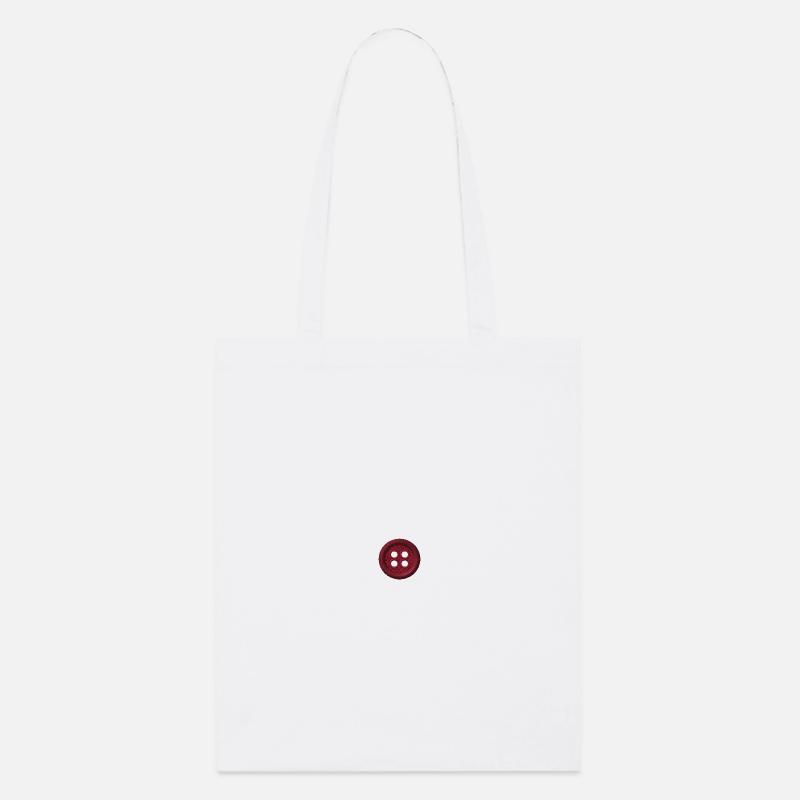 Embroidered button - Stanley/Stella Organic Tote Bag - white