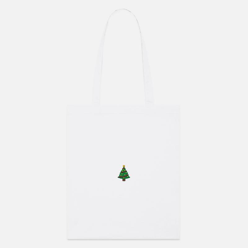 Weihnachtsbaum bestickt - Stanley/Stella Bio-Stoffbeutel - Weiß