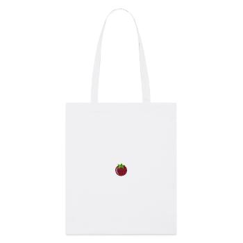 Tomate brodée - Tote bag bio Stanley/Stella - blanc - Devant