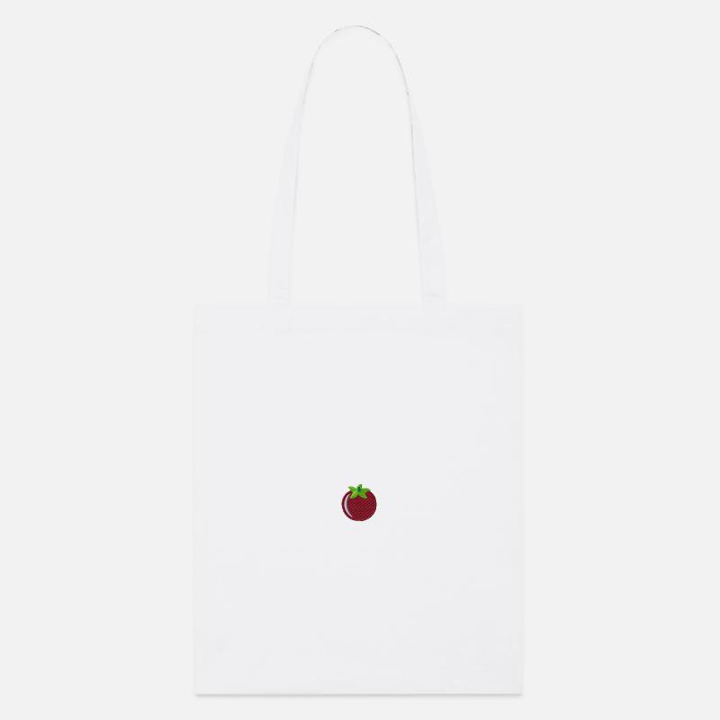 Tomate bestickt - Stanley/Stella Bio-Stoffbeutel - Weiß