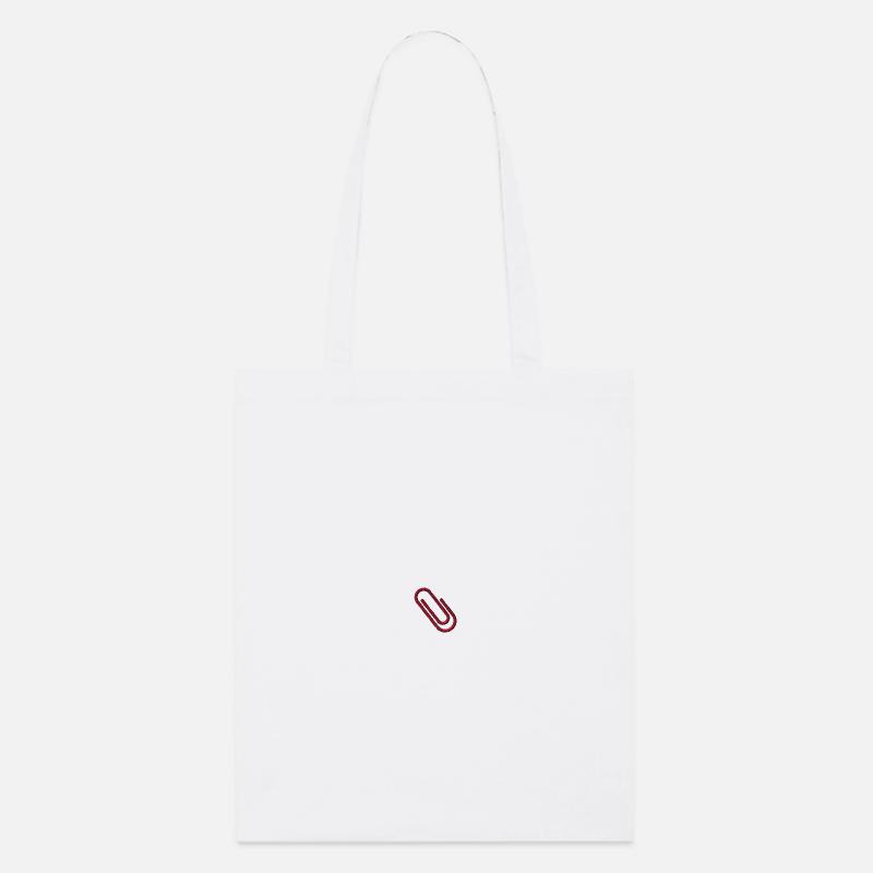 Trombone brodé - Tote bag bio Stanley/Stella - blanc