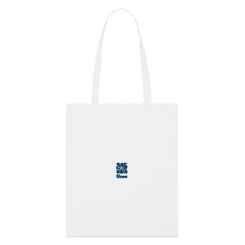 Fleur graphique brodée Bloom - Tote bag bio Stanley/Stella - blanc - Devant