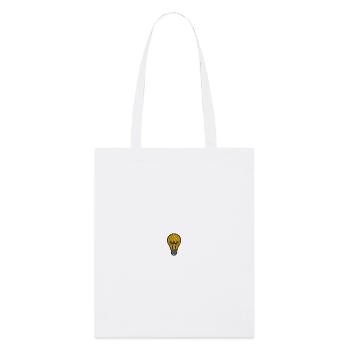 Ampoule brodée - Tote bag bio Stanley/Stella - blanc - Devant