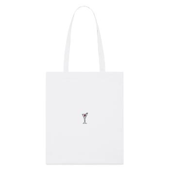 Cherry Martini embroidered - Stanley/Stella Organic Tote Bag - white - Front