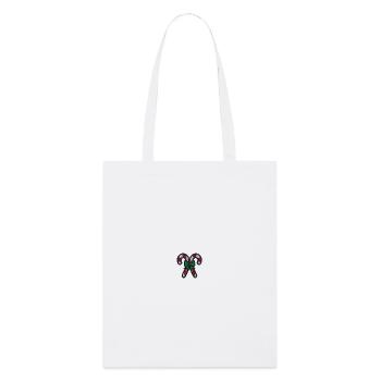 Bonbons de Noël brodés - Tote bag bio Stanley/Stella - blanc - Devant