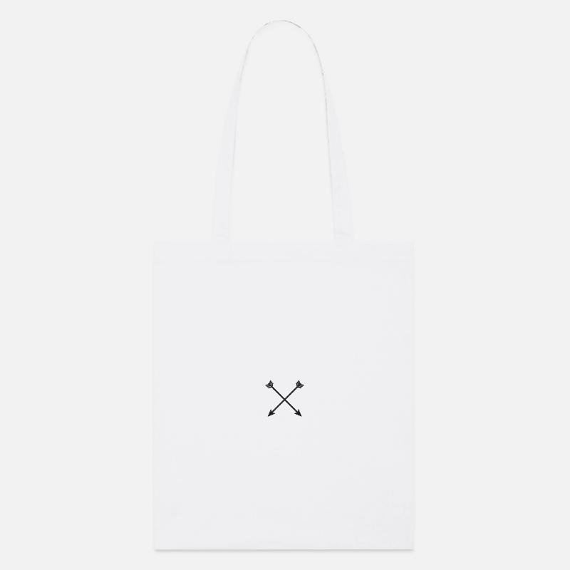 Flèches brodées - Tote bag bio Stanley/Stella - blanc