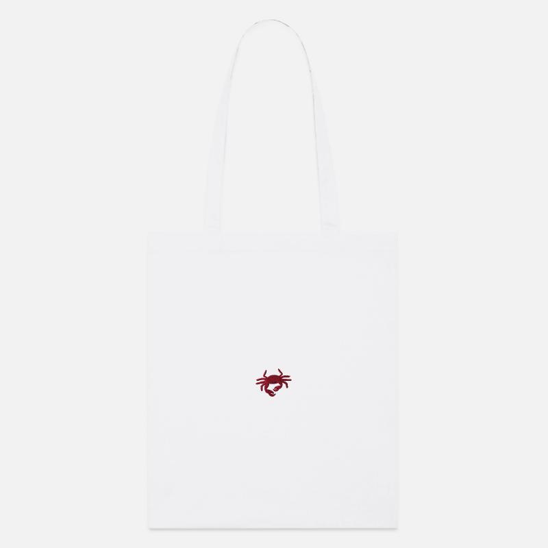 Crab embroidered - Stanley/Stella Organic Tote Bag - white