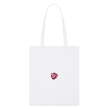 Flower embroidered - Stanley/Stella Organic Tote Bag - white - Front