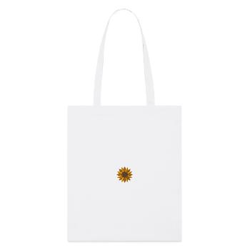 Sunflower embroidered - Stanley/Stella Organic Tote Bag - white - Front
