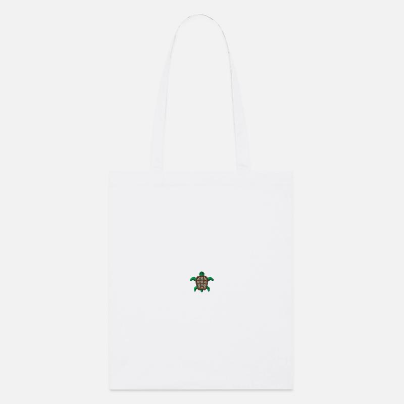 Embroidered turtle - Stanley/Stella Organic Tote Bag - white