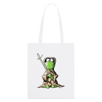 Jedifrosch - Frosch - Stanley/Stella Bio-Stoffbeutel - Weiß - Hinten