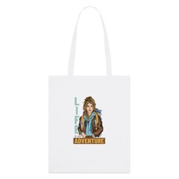 Life is an Adventure - Stanley/Stella Organic Tote Bag - white - Back