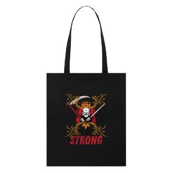 Guerrier Squelette avec Couronne - Tote bag bio Stanley/Stella - noir - Devant
