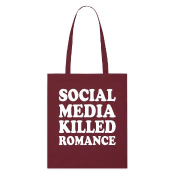 social media killed romance - Stanley/Stella Bio-Stoffbeutel - Burgunderrot - Vorne