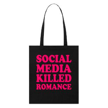 social media killed romance - Stanley/Stella Bio-Stoffbeutel - Schwarz - Vorne