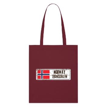Tromsdalen Norway - Stanley/Stella Organic Tote Bag - burgundy - Front