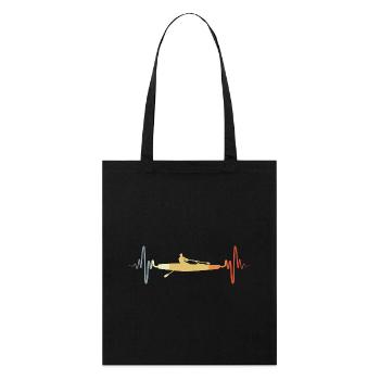 Vintage Rowing Boat Sketch - Stanley/Stella Organic Tote Bag - black - Front
