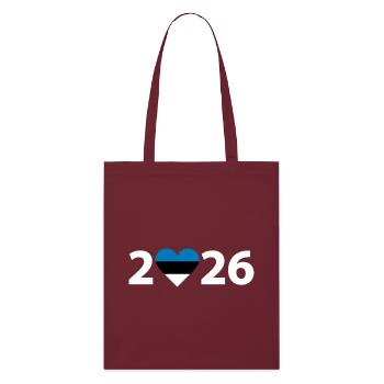 I love Estonia 2026, vacation in Estonia 2026 - Stanley/Stella Organic Tote Bag - burgundy - Front