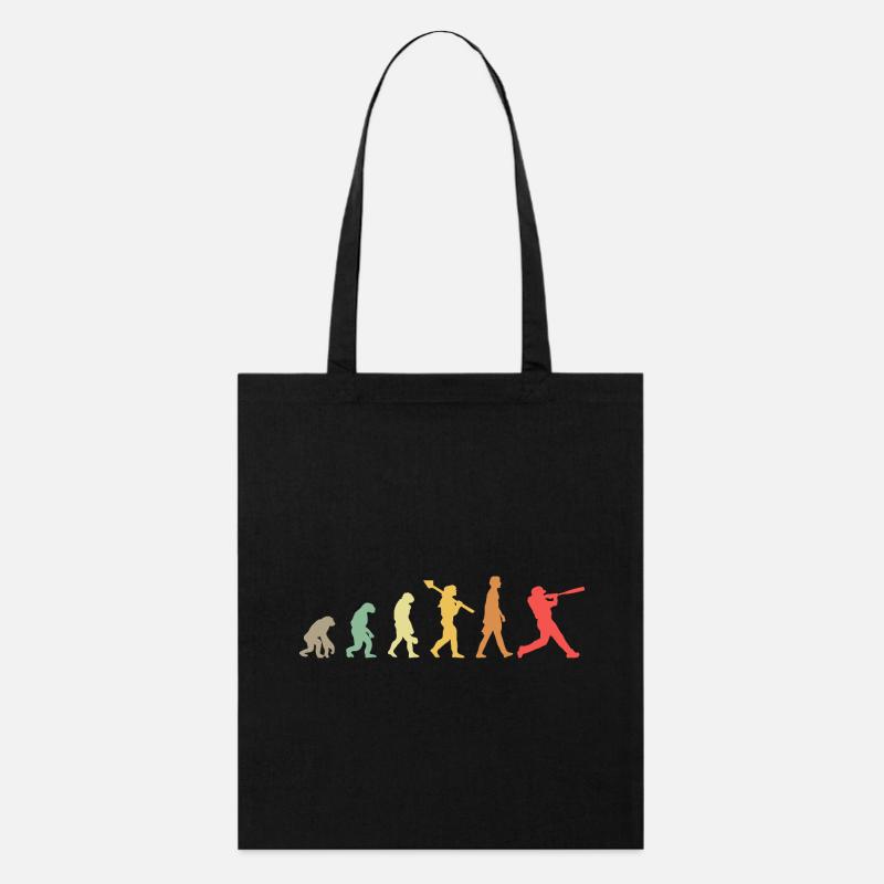 Baseball Evolution - Stanley/Stella Organic Tote Bag - black