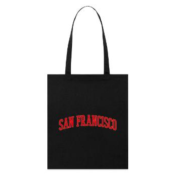 San Francisco Arch Lettering - Stanley/Stella Organic Tote Bag - black - Front