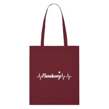 Heartbeat Flensburg - Stanley/Stella Bio-Stoffbeutel - Burgunderrot - Vorne