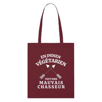 végétarien, végan - Tote bag bio Stanley/Stella - bordeaux - Devant