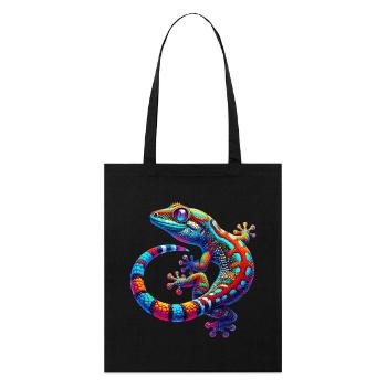 Gecko - Stanley/Stella Bio-Stoffbeutel - Schwarz - Vorne