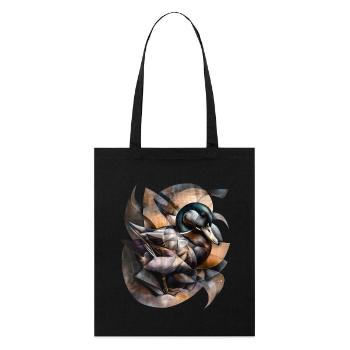 Canard élégant / Motif abstrait / Chasseur / Costume traditionnel - Tote bag bio Stanley/Stella - noir - Devant