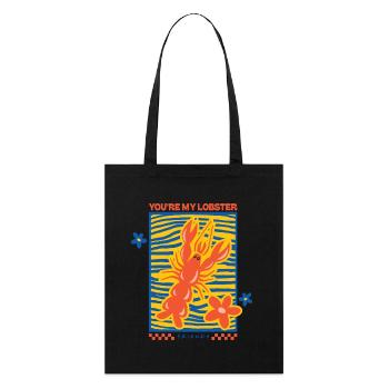Friends You Are My Lobster Design - Stanley/Stella Bio-Stoffbeutel - Schwarz - Vorne
