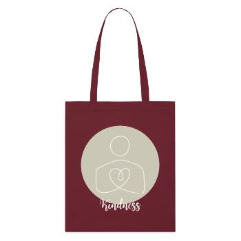 Ligne du cœur de la bonté - Tote bag bio Stanley/Stella - bordeaux - Devant