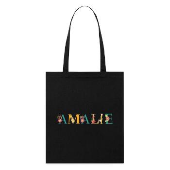 AMALIE name adorned with flowers - Stanley/Stella Organic Tote Bag - black - Front