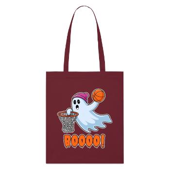 Basketball spirit with "Boooo!" Dunking Action - Stanley/Stella Organic Tote Bag - burgundy - Front