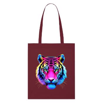 Neon Tiger - Stanley/Stella Bio-Stoffbeutel - Burgunderrot - Vorne