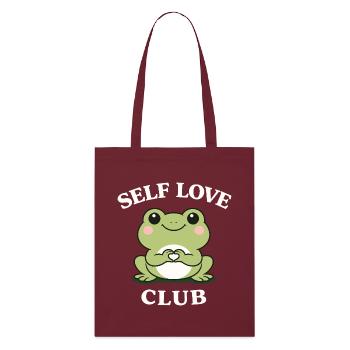 Chemise grenouille amoureuse de soi mignonne motivation - Tote bag bio Stanley/Stella - bordeaux - Devant