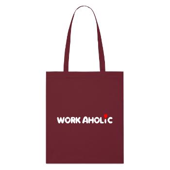 worker workaholic travailler - Tote bag bio Stanley/Stella - bordeaux - Devant