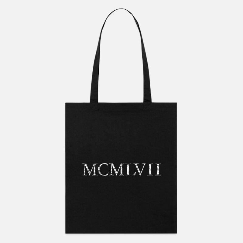 MCMLVII 1957 Roman Année Anniversaire - Tote bag bio Stanley/Stella - noir