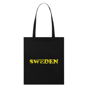 Sweden - Stanley/Stella Bio-Stoffbeutel - Schwarz - Vorne