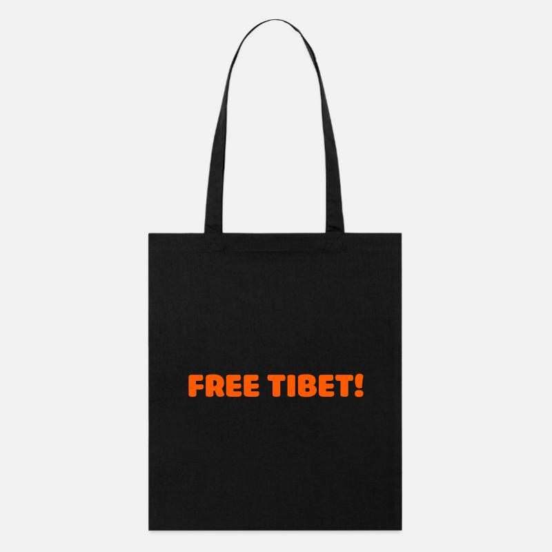 free tibet - Tote bag bio Stanley/Stella - noir