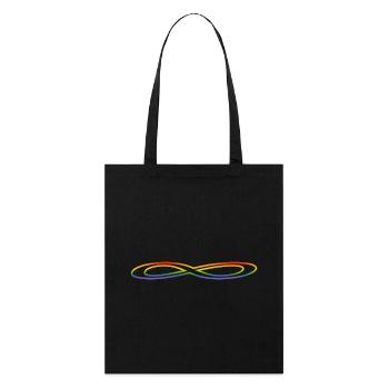 Regenbogen breite Unendlichkeit - Stanley/Stella Bio-Stoffbeutel - Schwarz - Vorne
