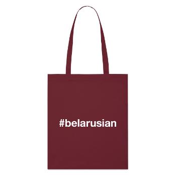 BELARUSIAN Belarus Hashtag - Stanley/Stella Organic Tote Bag - burgundy - Front