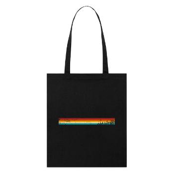 Retro Sunset Stripes - Stanley/Stella Organic Tote Bag - black - Front