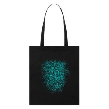 Nano Struktur - Textur Design - Stanley/Stella Bio-Stoffbeutel - Schwarz - Vorne