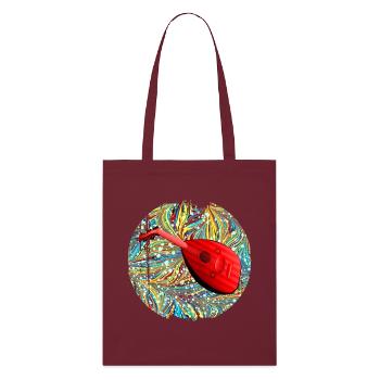 mandolin e 201 - Stanley/Stella Organic Tote Bag - burgundy - Front
