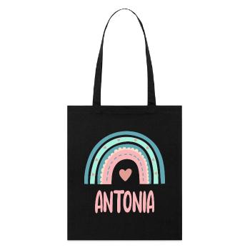 Antonia Name Rainbow Baby - Stanley/Stella Organic Tote Bag - black - Front