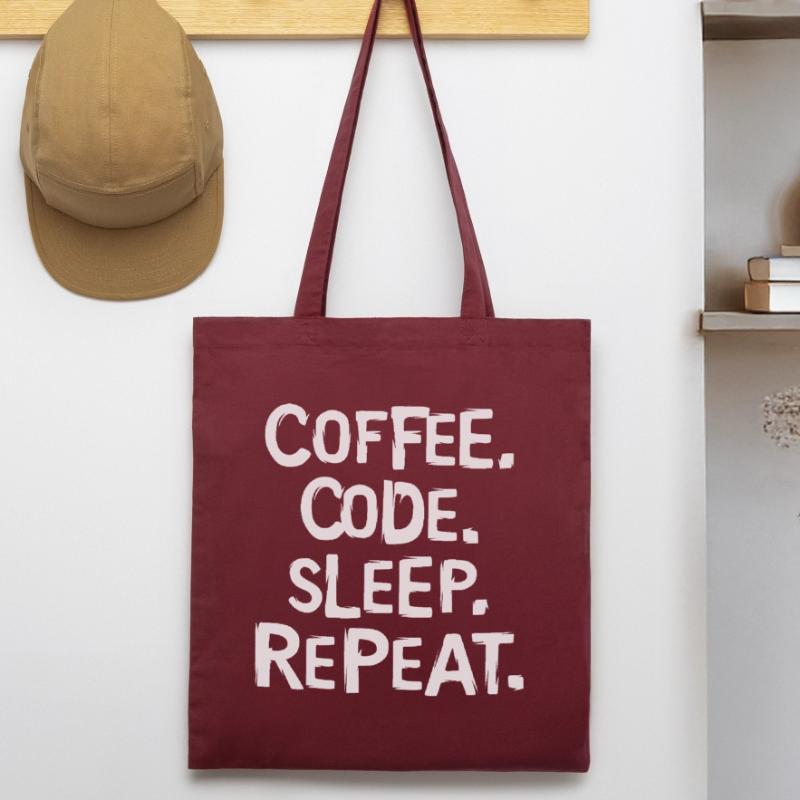 coffee code sleep - repeat Programmierer Arbeit Stanley/Stella Bio-Stoffbeutel