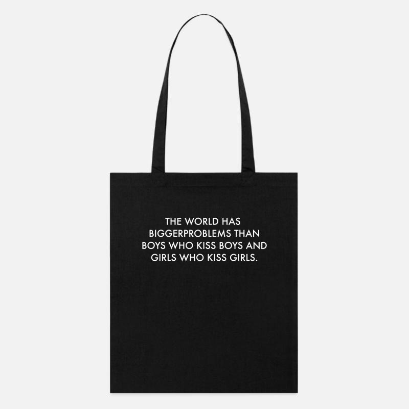 The world has bigger problems than.. - Stanley/Stella Bio-Stoffbeutel - Schwarz