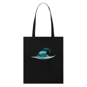 Wave ocean sea surfing - Stanley/Stella Organic Tote Bag - black - Front
