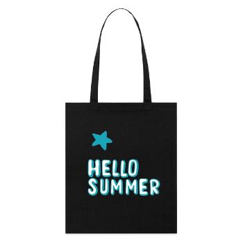 Bonjour l'été - Tote bag bio Stanley/Stella - noir - Devant