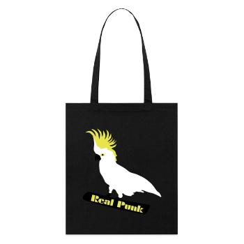 Real Punk, cockatoo, parrot, bird - Stanley/Stella Organic Tote Bag - black - Front