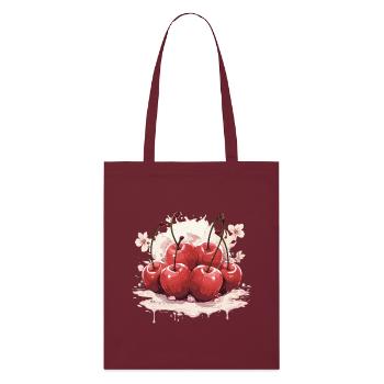 Cerisier - illustration - Tote bag bio Stanley/Stella - bordeaux - Devant